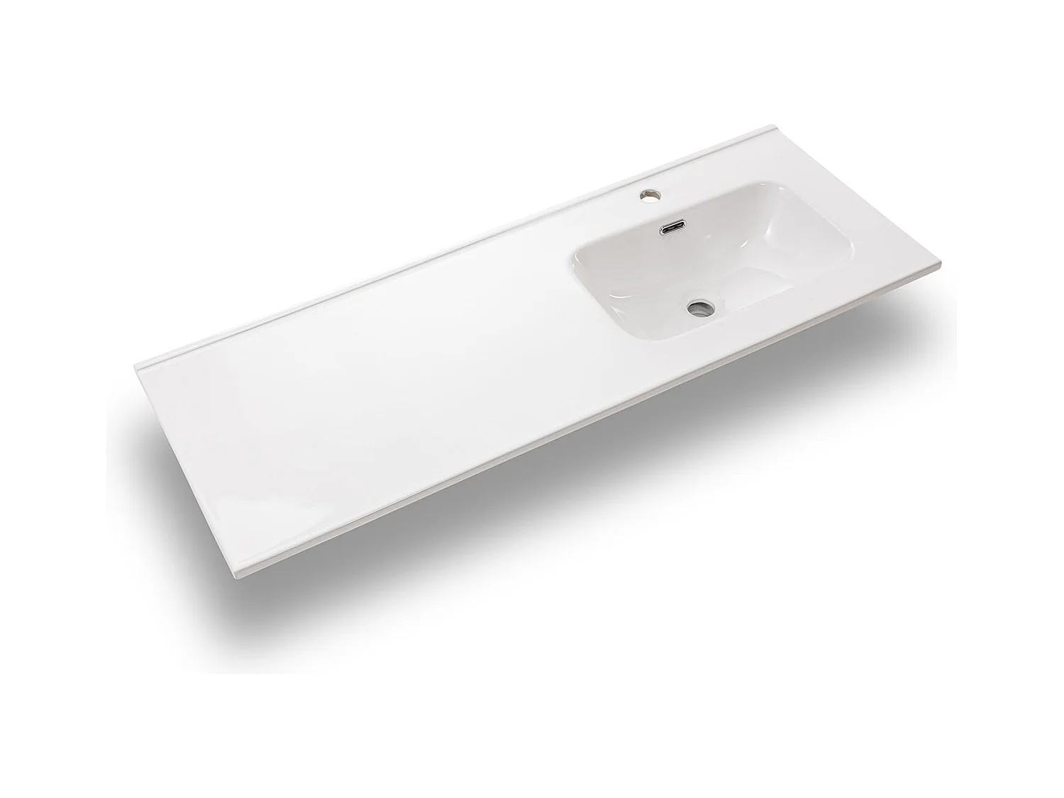 Composition vasque droite 4 pièces SOLMIRA blanc mat