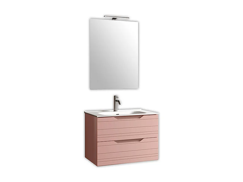 Composición 4 piezas SOLMIRA rosa empolvado