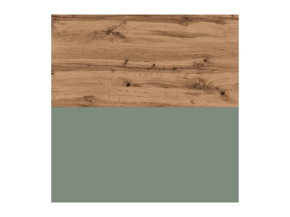 Composição de banheira direita 4 peças SOLMIRA carvalho/verde sálvia