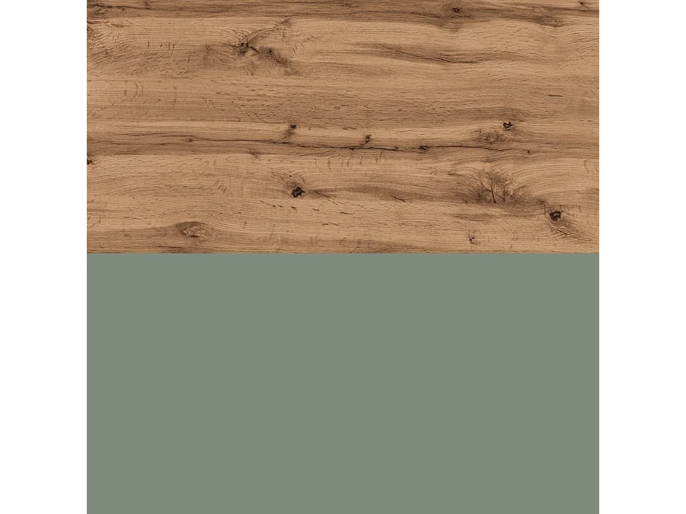 Composition vasque droite 4 pièces SOLMIRA chêne/vert sauge