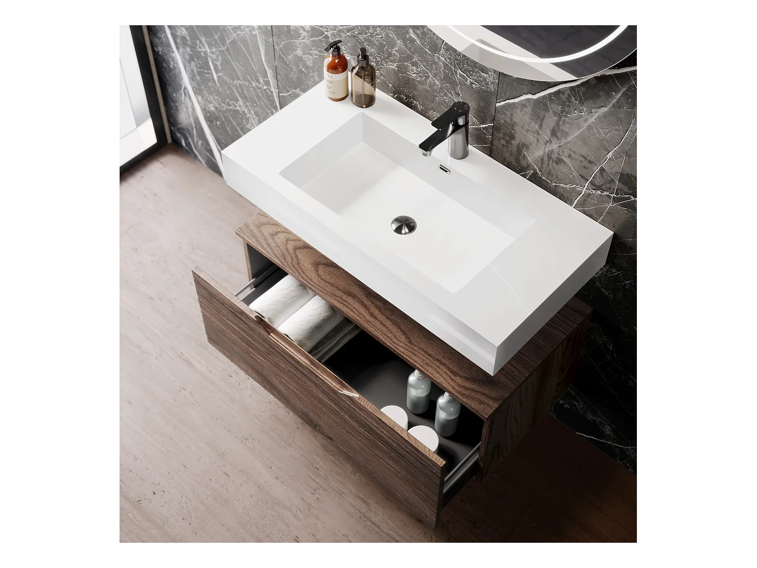 Composition 3 pièces SOLMIRA chêne Rio