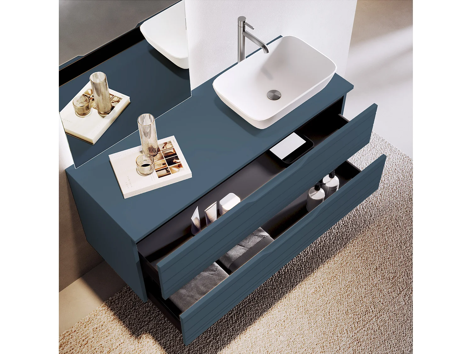 Komposition 4-teilig SOLMIRA blau