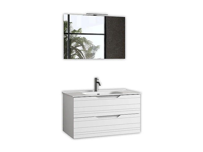 4-teiliges Set SOLMIRA mattweiß