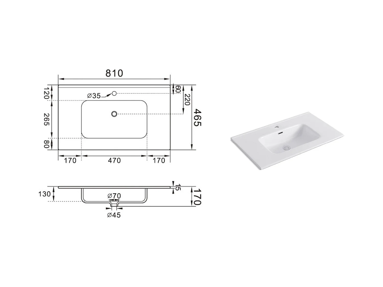 Composition 4 pièces SOLMIRA chêne Rio