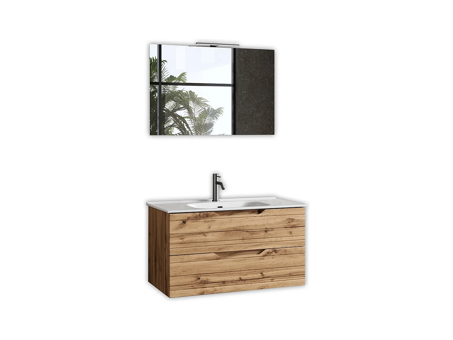 Composizione 4 pezzi SOLMIRA quercia