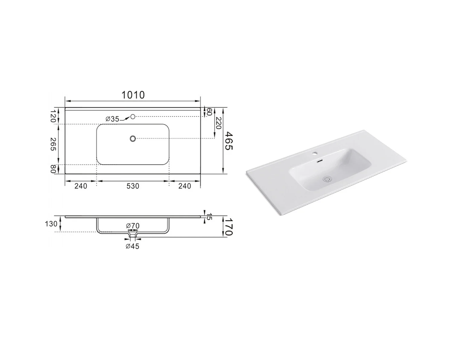 Composizione 4 pezzi SOLMIRA quercia