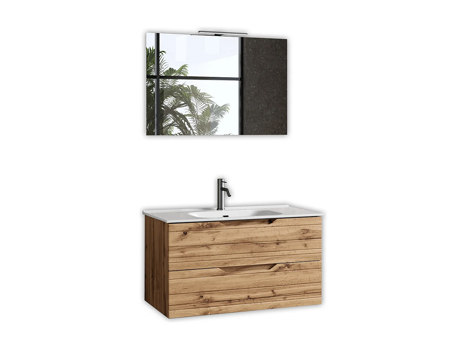 4-teiliges Set SOLMIRA eiche