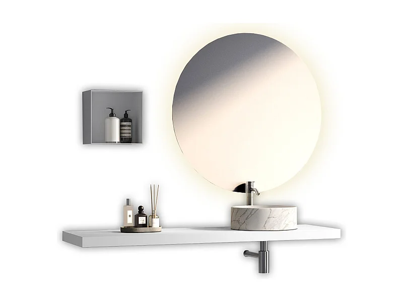 Composition 4 pièces SOLMIRA blanc/calacatta