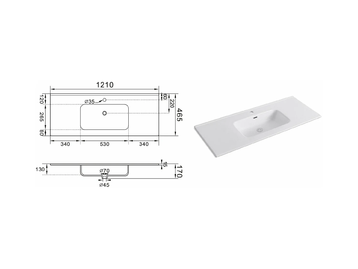 Composition 4 pièces SOLMIRA chêne