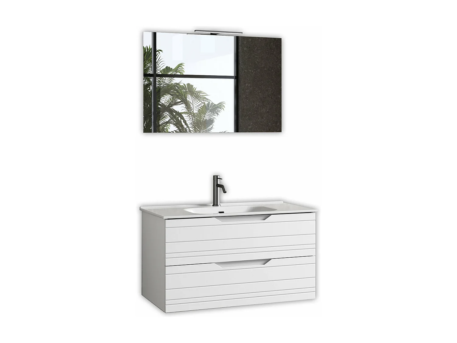 Composición de 4 piezas SOLMIRA blanco mate