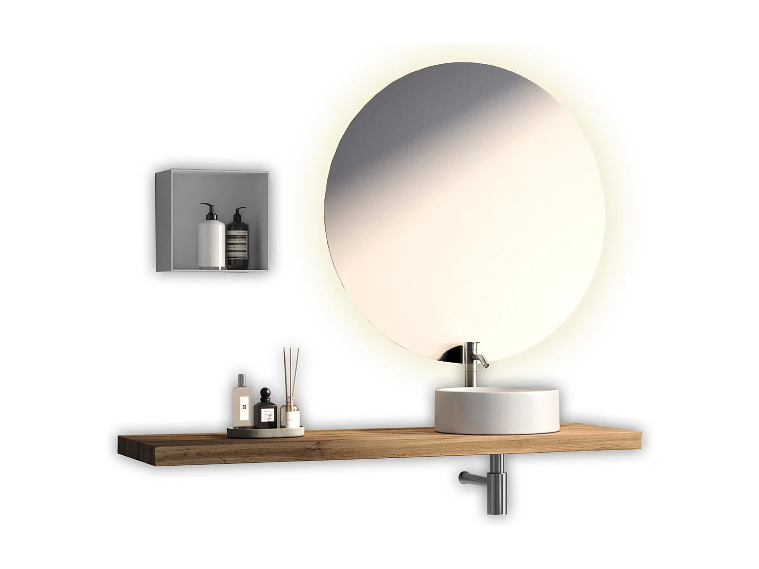 Komposition 4-teilig SOLMIRA eiche/weiß