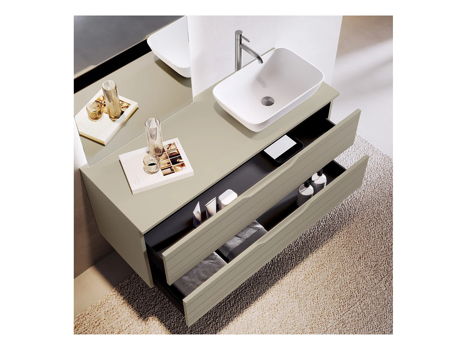 Composition 4 pièces SOLMIRA taupe