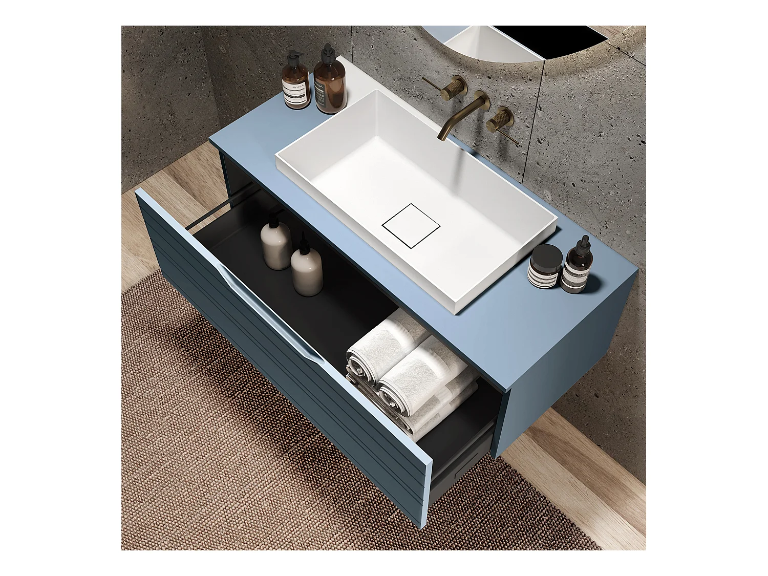 Composition 3 pièces SOLMIRA bleu Tiffany