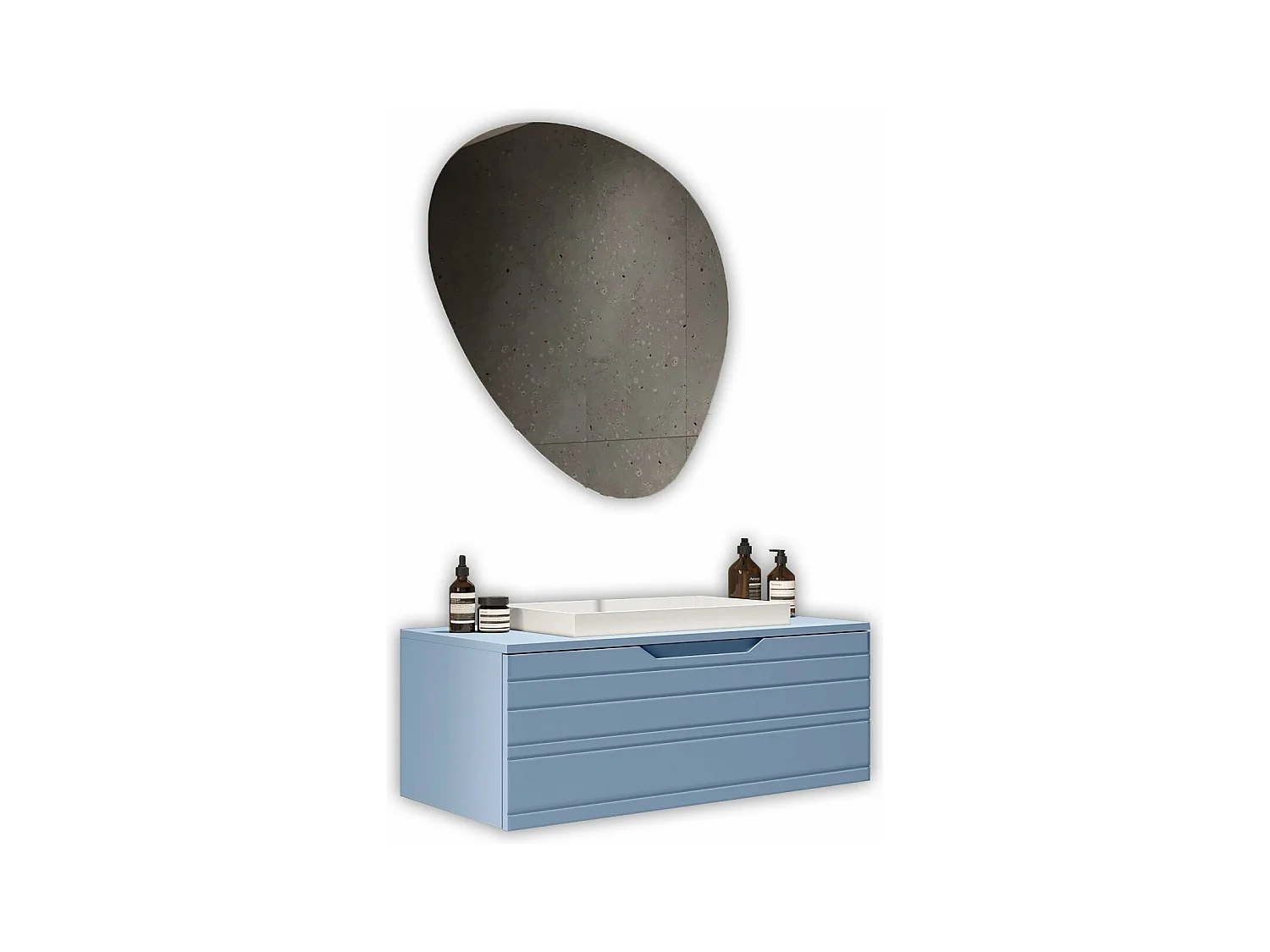 3-teiliges Set SOLMIRA tiffanyblau