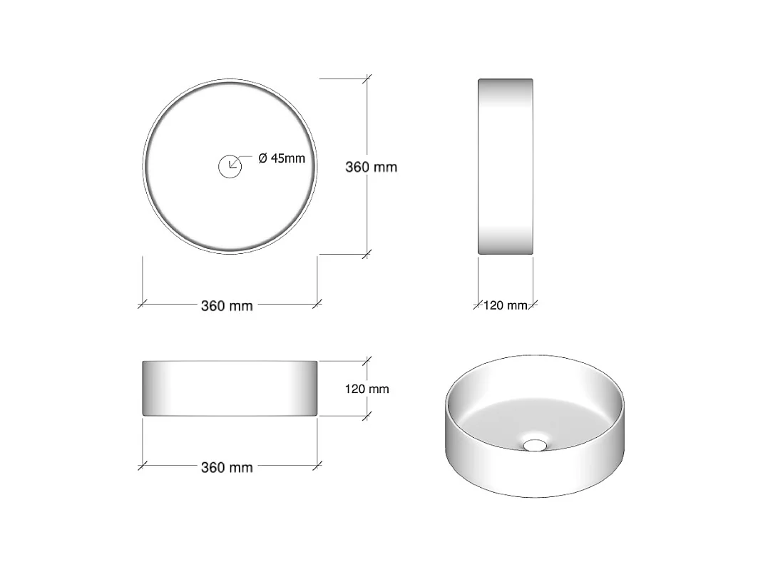 Composition 4 pièces SOLMIRA blanc/or