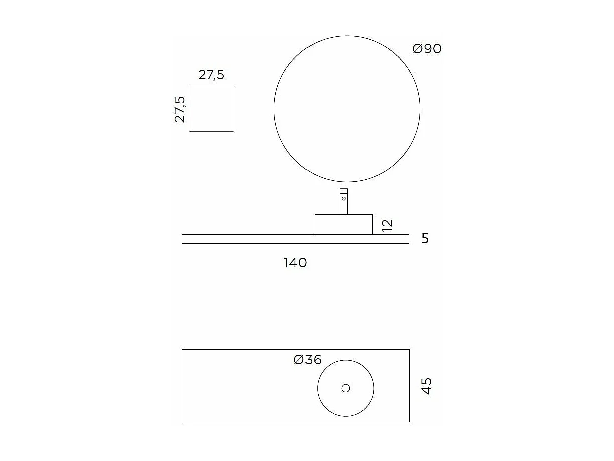 Komposition 4-teilig SOLMIRA weiß/gold