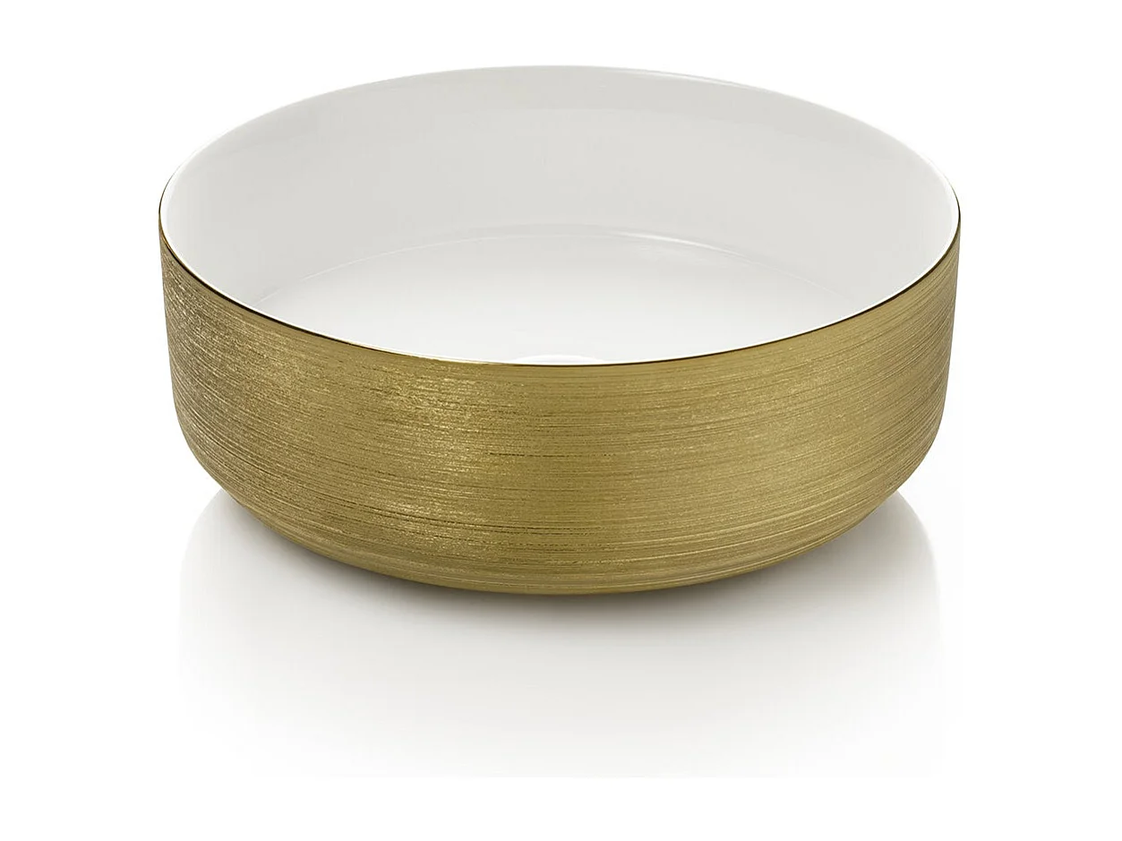 Composition 4 pièces SOLMIRA blanc/or