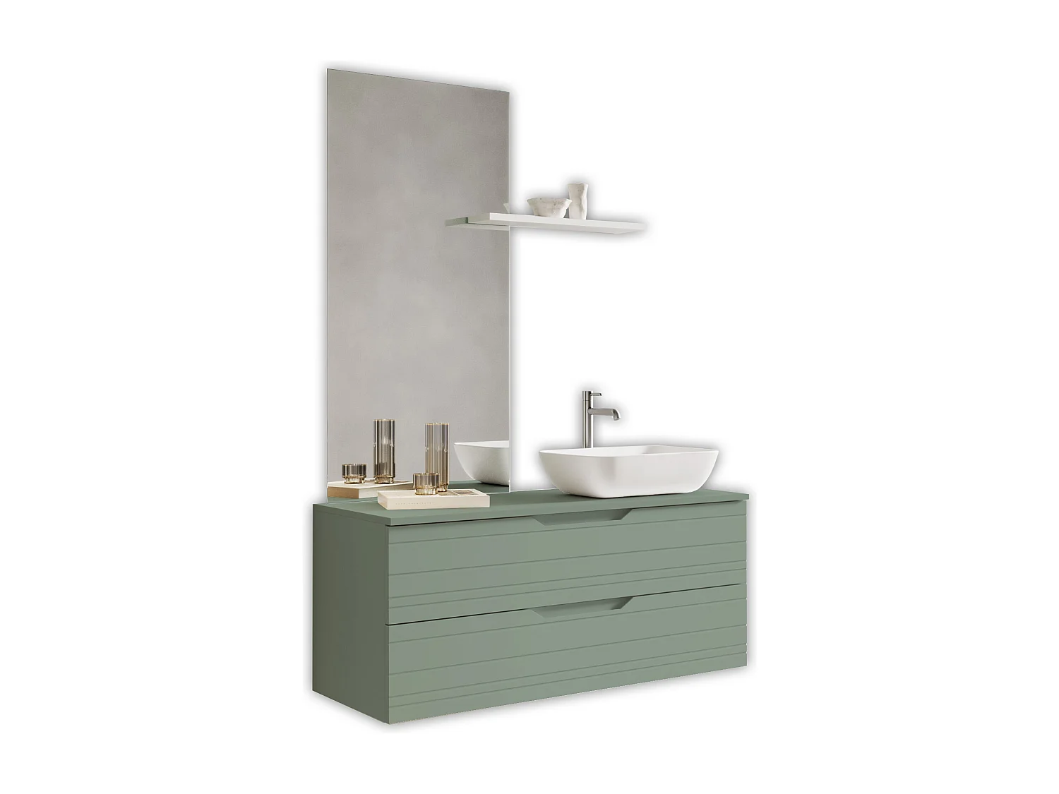 Composición de 4 piezas SOLMIRA verde salvia