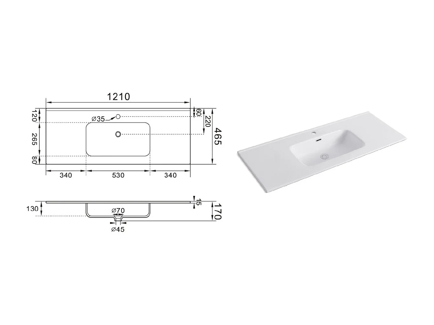 Composition 4 pièces SOLMIRA bleu