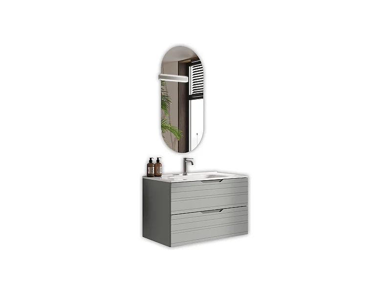 Composición de 4 piezas SOLMIRA gris