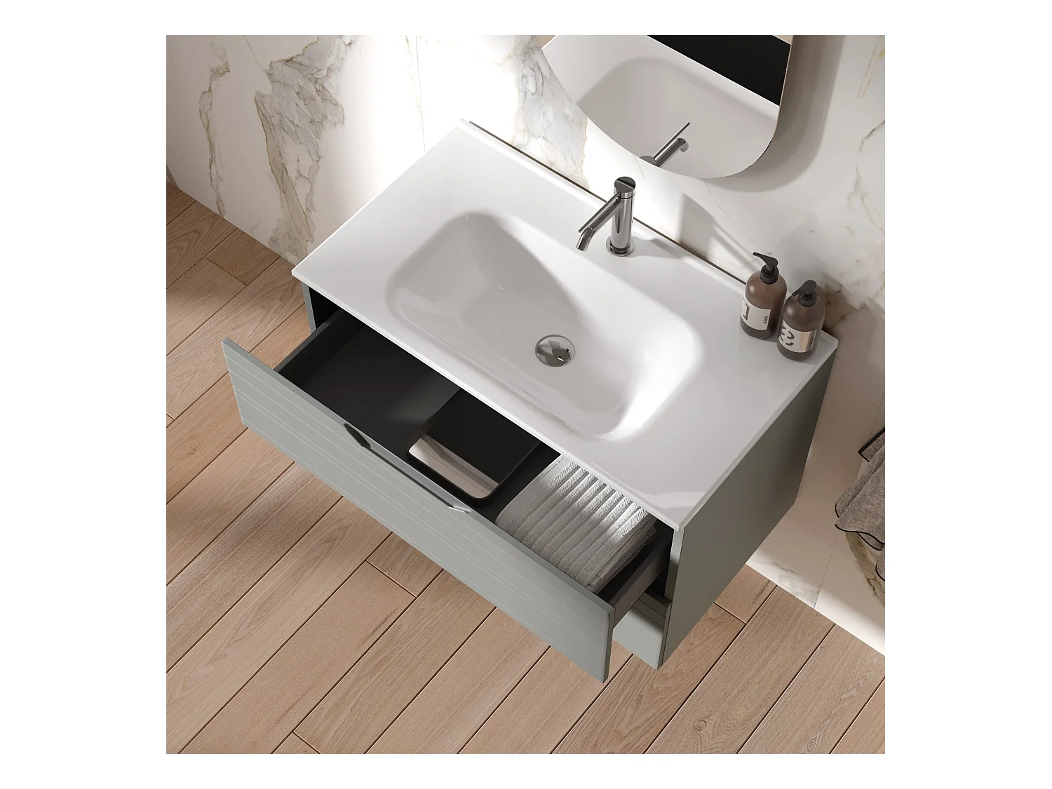 Composition 4 pièces SOLMIRA gris