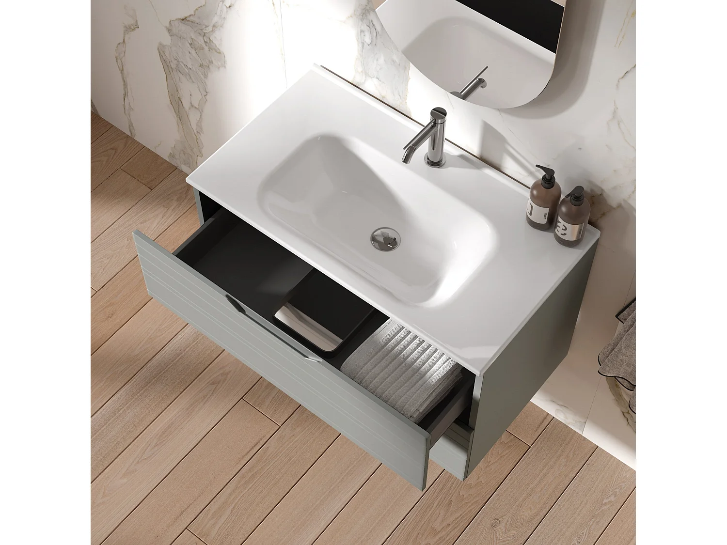 Composition 4 pièces SOLMIRA gris