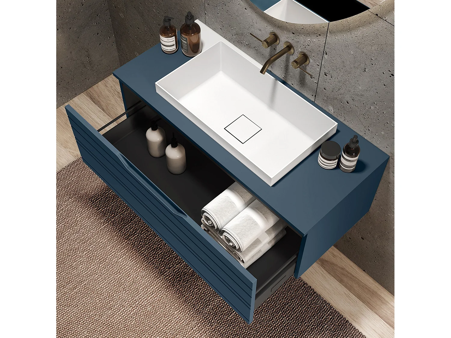 3-teiliges Set SOLMIRA blau