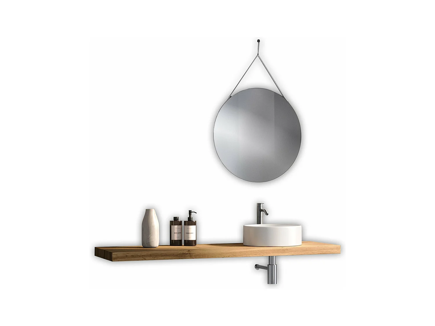 Composition 3 pièces SOLMIRA chêne/blanc