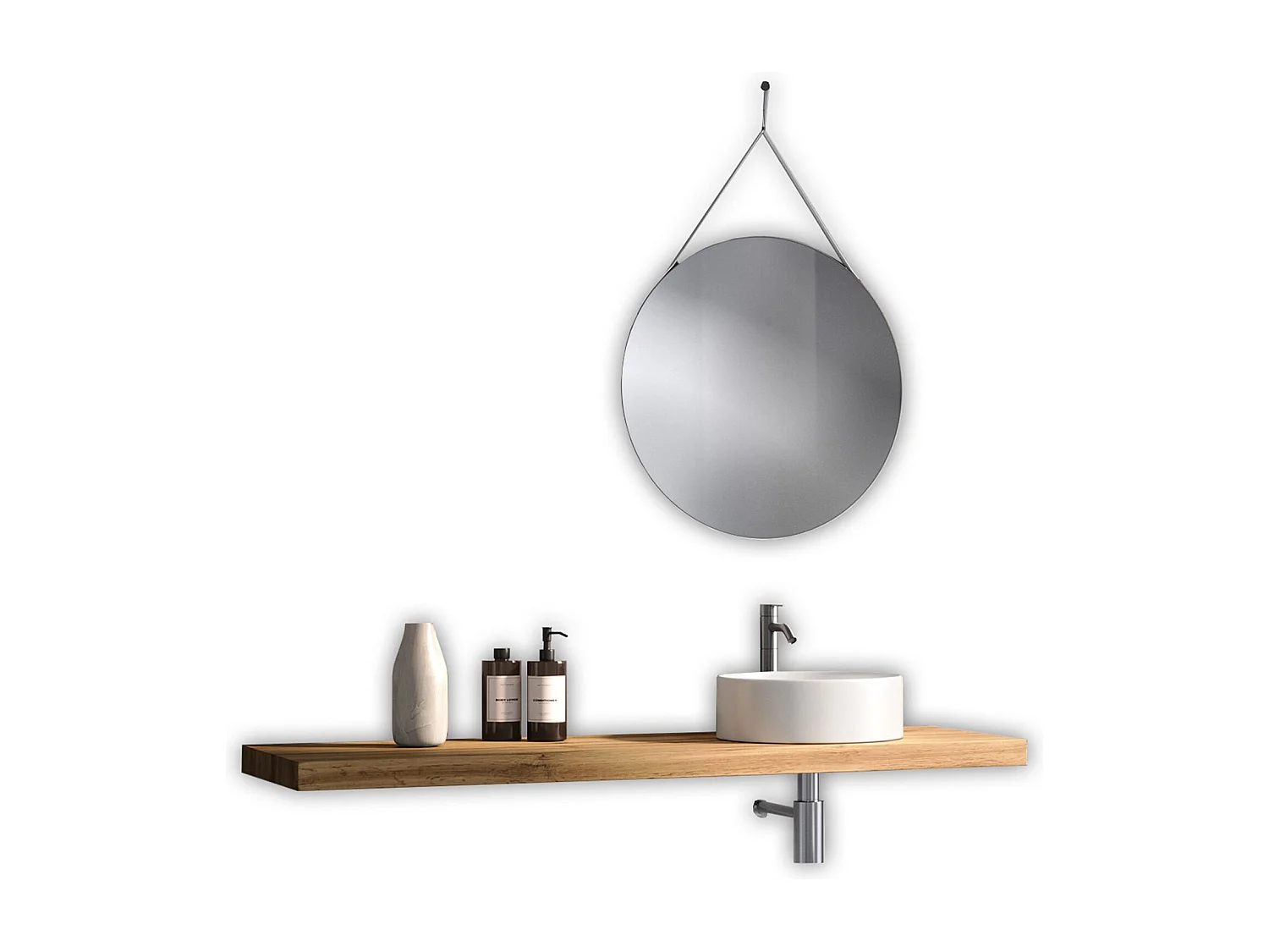 Composition 3 pièces SOLMIRA chêne/blanc