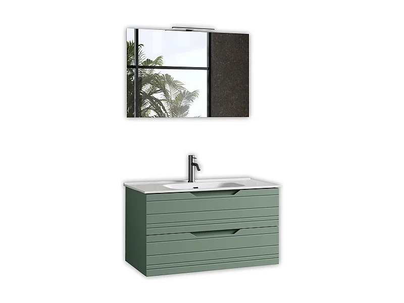 4-teiliges Set SOLMIRA salbeigrün