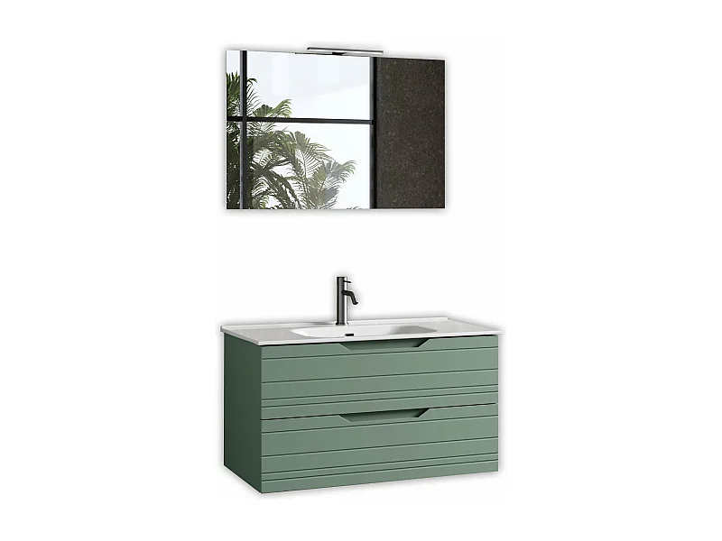 4-teiliges Set SOLMIRA salbeigrün