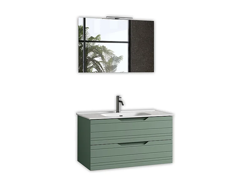 4-teiliges Set SOLMIRA salbeigrün