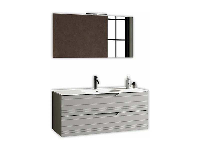 4-teiliges Set SOLMIRA grau