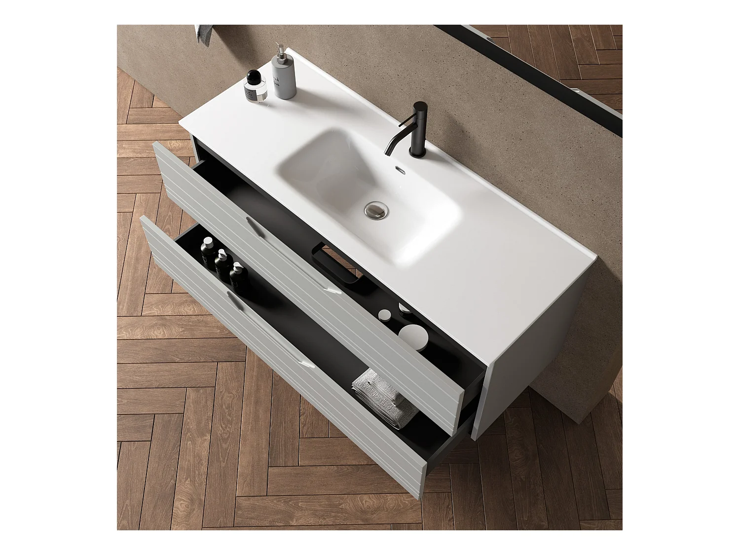 Composition 4 pièces SOLMIRA gris