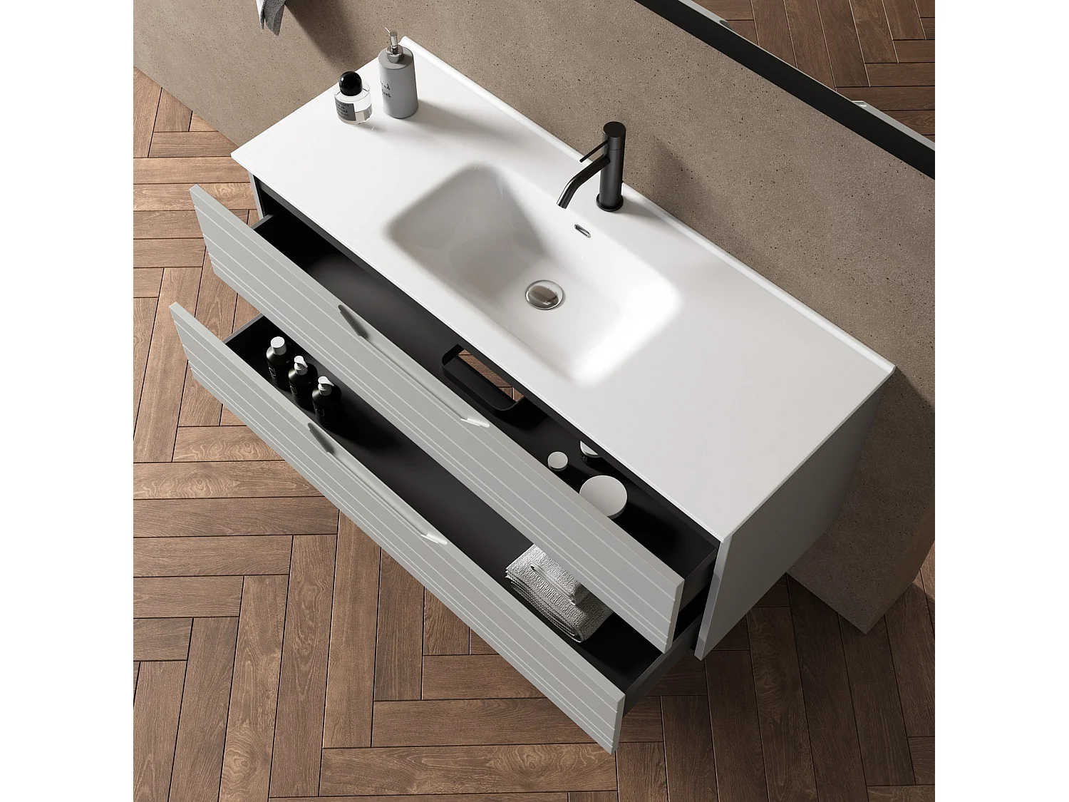 Composition 4 pièces SOLMIRA gris