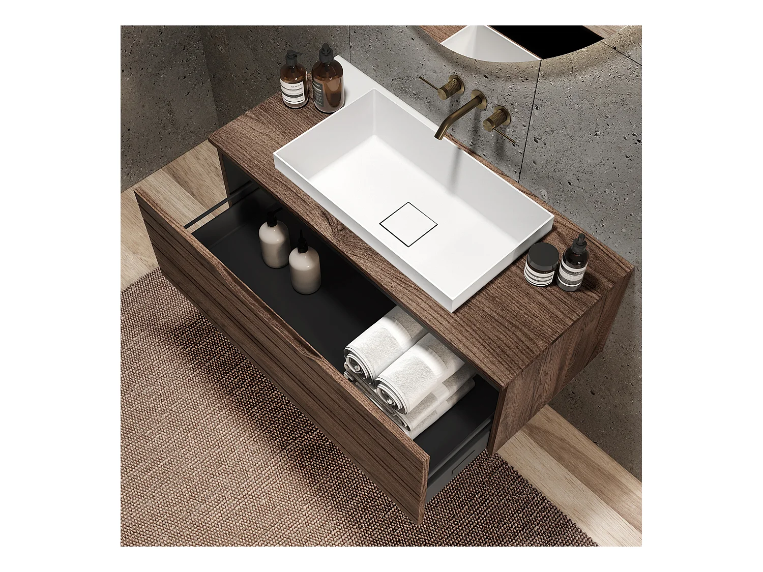 Composition 3 pièces SOLMIRA chêne Rio