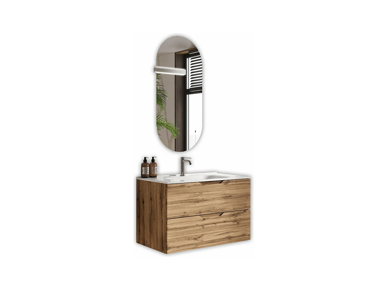 Composition 4 pièces SOLMIRA chêne