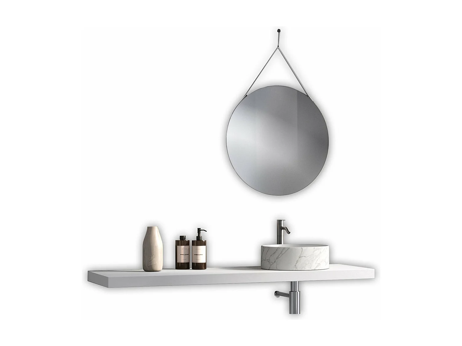 Komposition 3-teilig SOLMIRA weiß/Calacatta