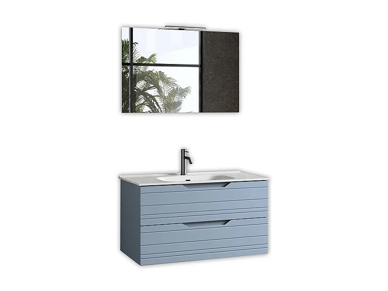 Composizione 4 pezzi SOLMIRA azzurro tiffany