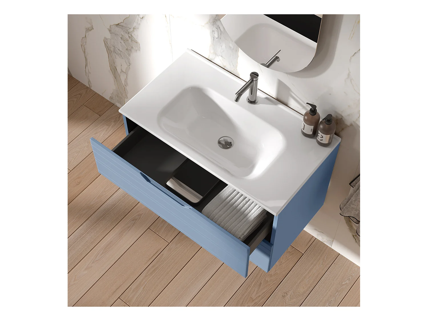 Composition 4 pièces SOLMIRA bleu Tiffany