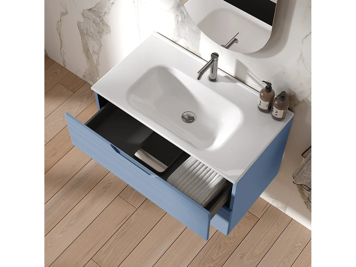 Komposition 4-teilig SOLMIRA Tiffanyblau