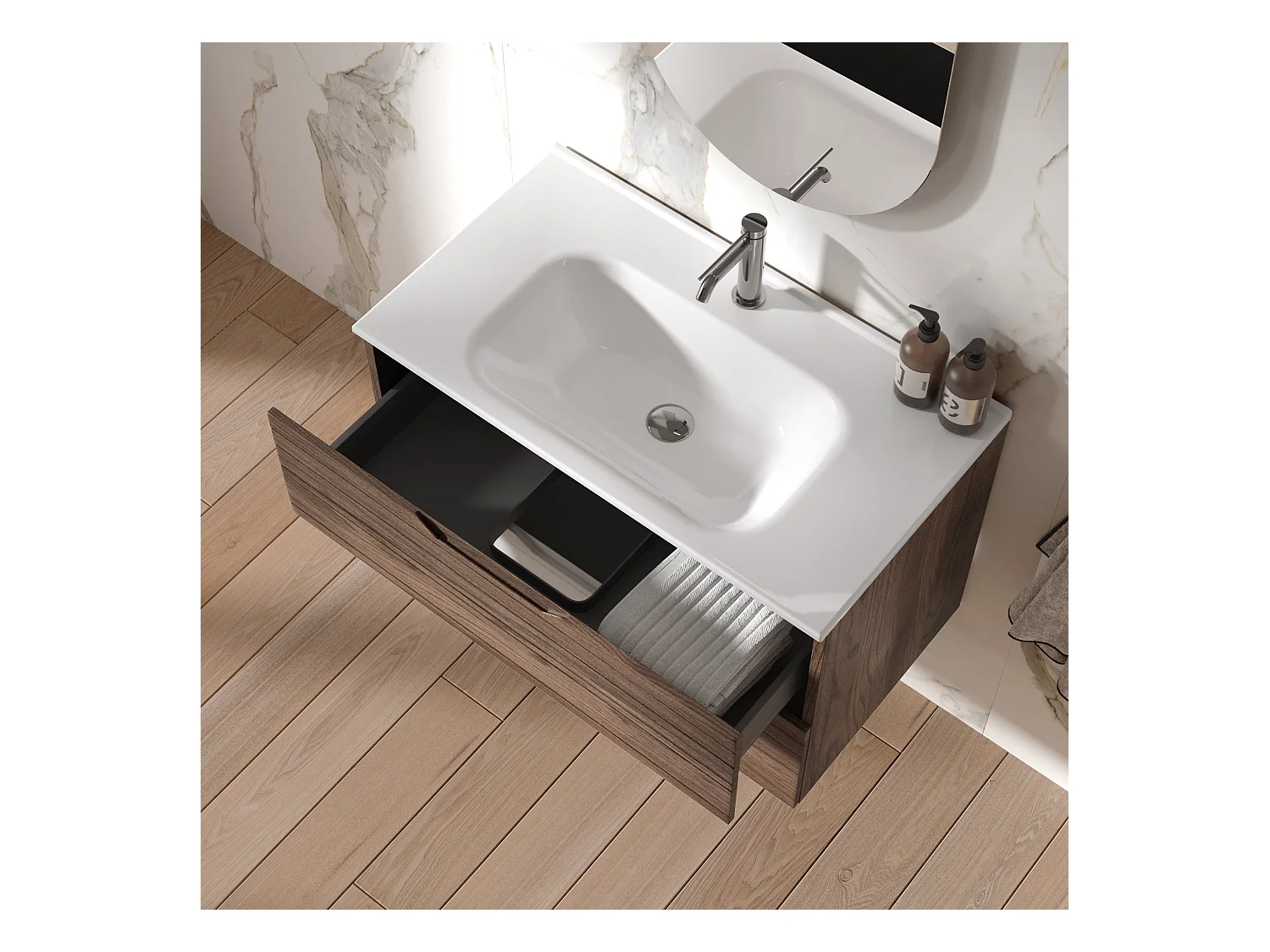 Composition 4 pièces SOLMIRA chêne rio