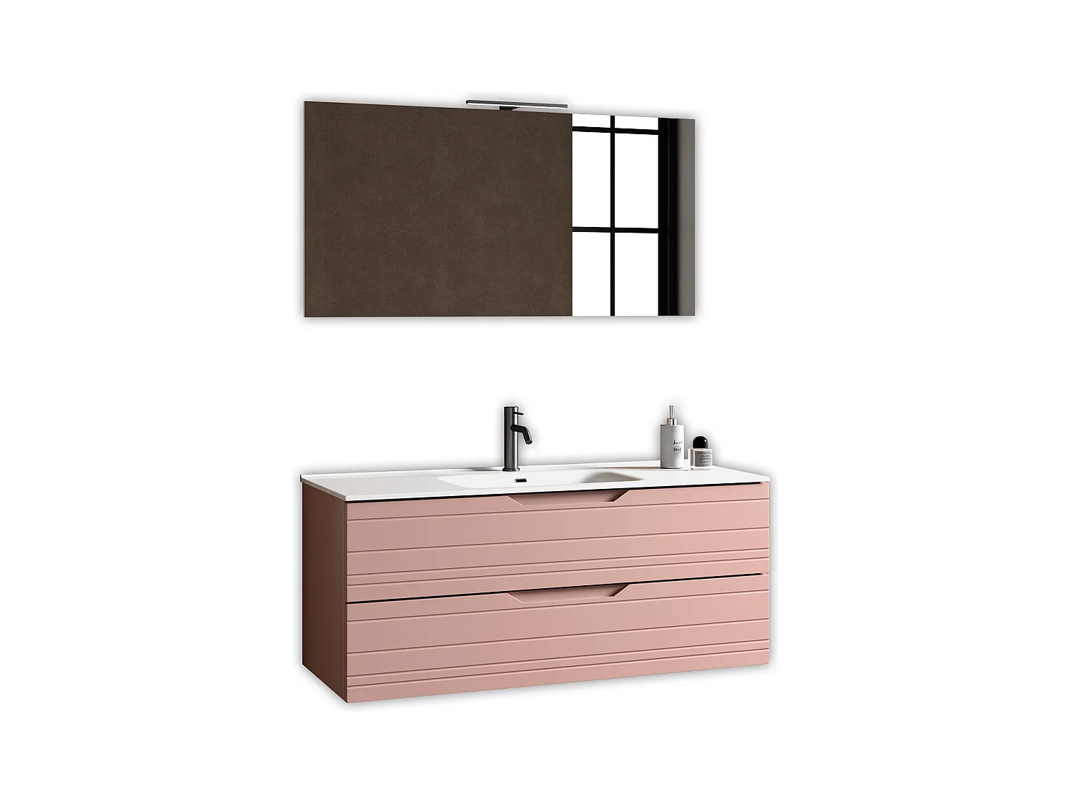 Composition 4 pièces SOLMIRA rose poudré