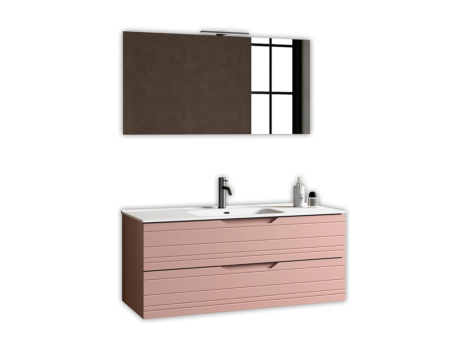 Composizione 4 pezzi SOLMIRA rosa cipria