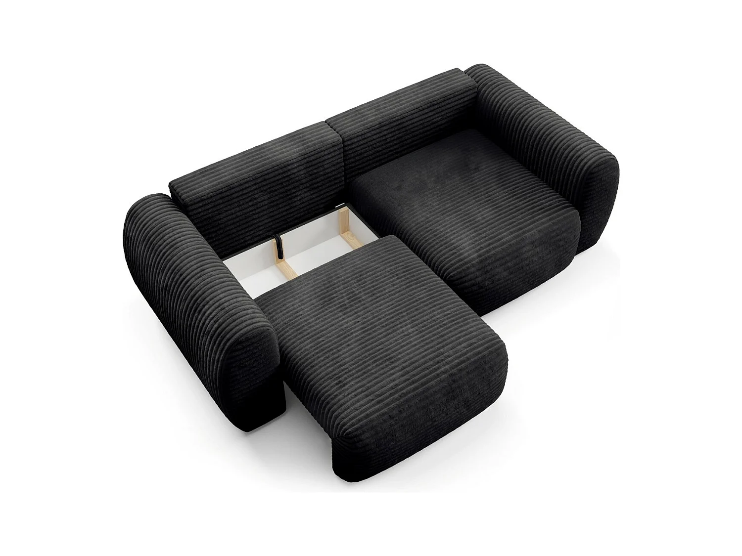 Premium Schlafsofa CLOUD Schwarz
