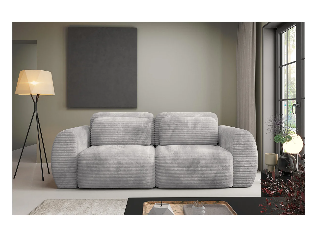 Canapé convertible premium CLOUD Gris