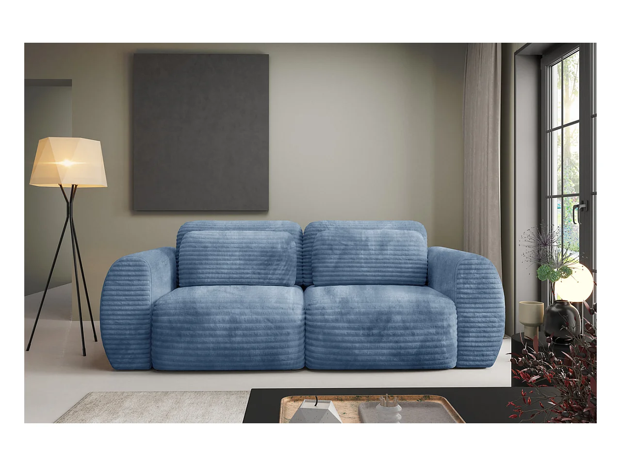 Canapé convertible premium CLOUD Bleu