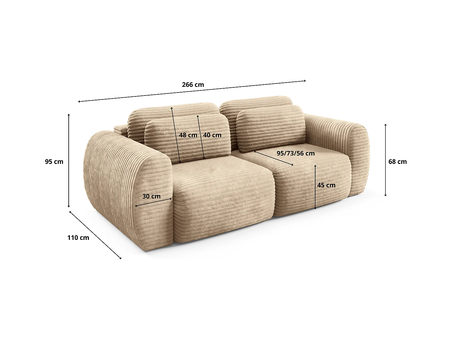 Premium Schlafsofa CLOUD Grün