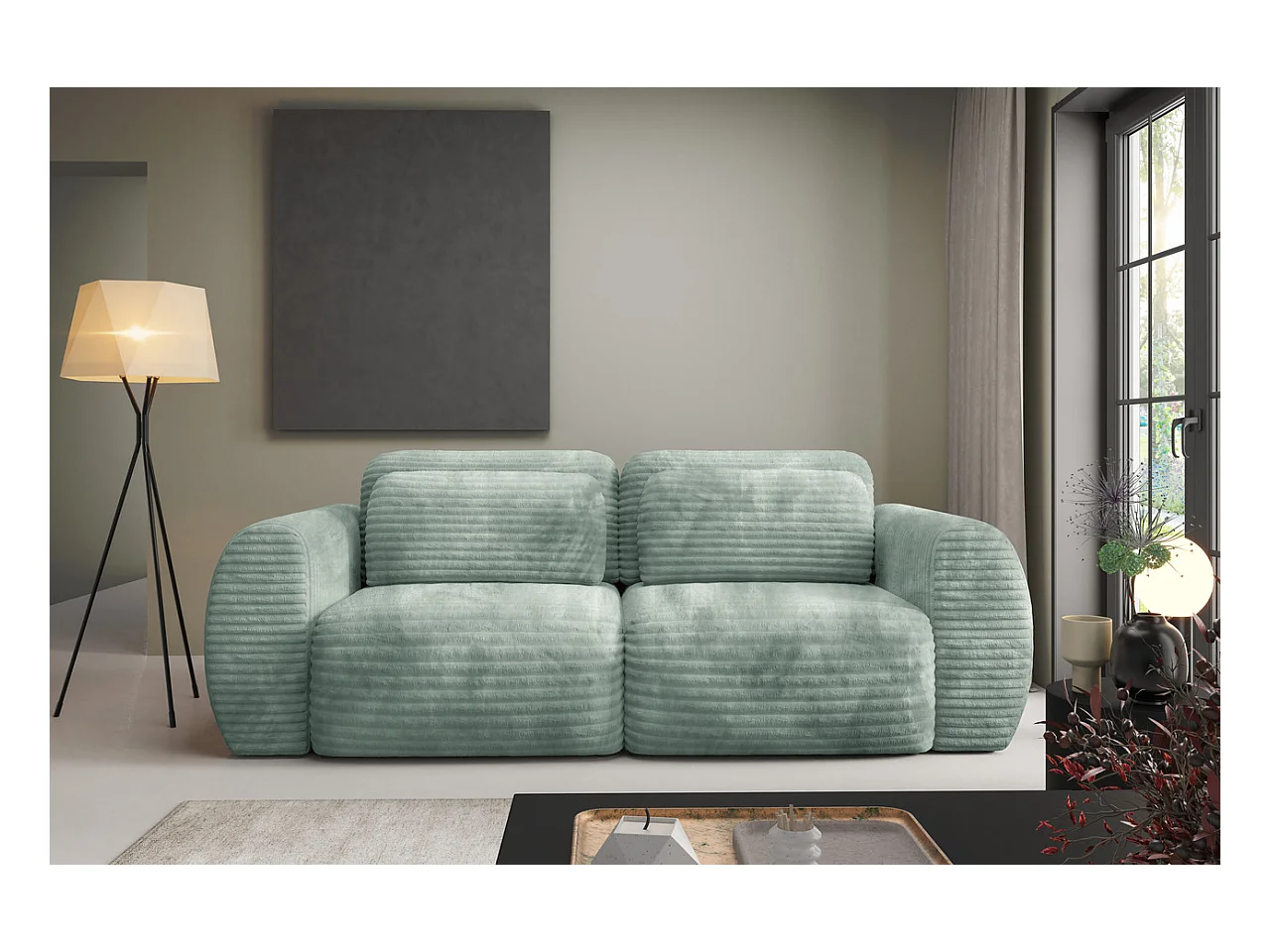 Canapé convertible premium CLOUD Vert
