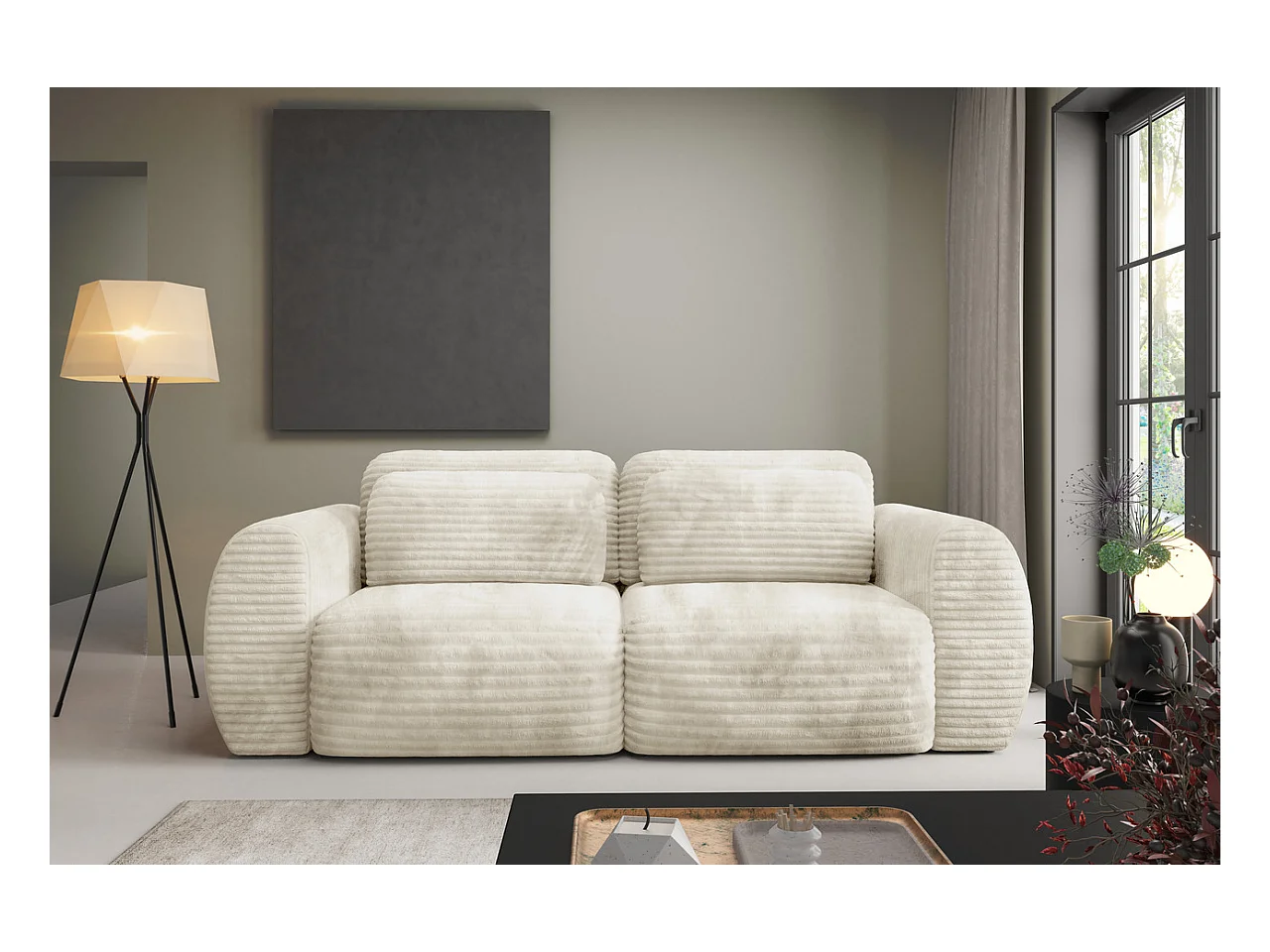 Canapé convertible premium CLOUD Creme